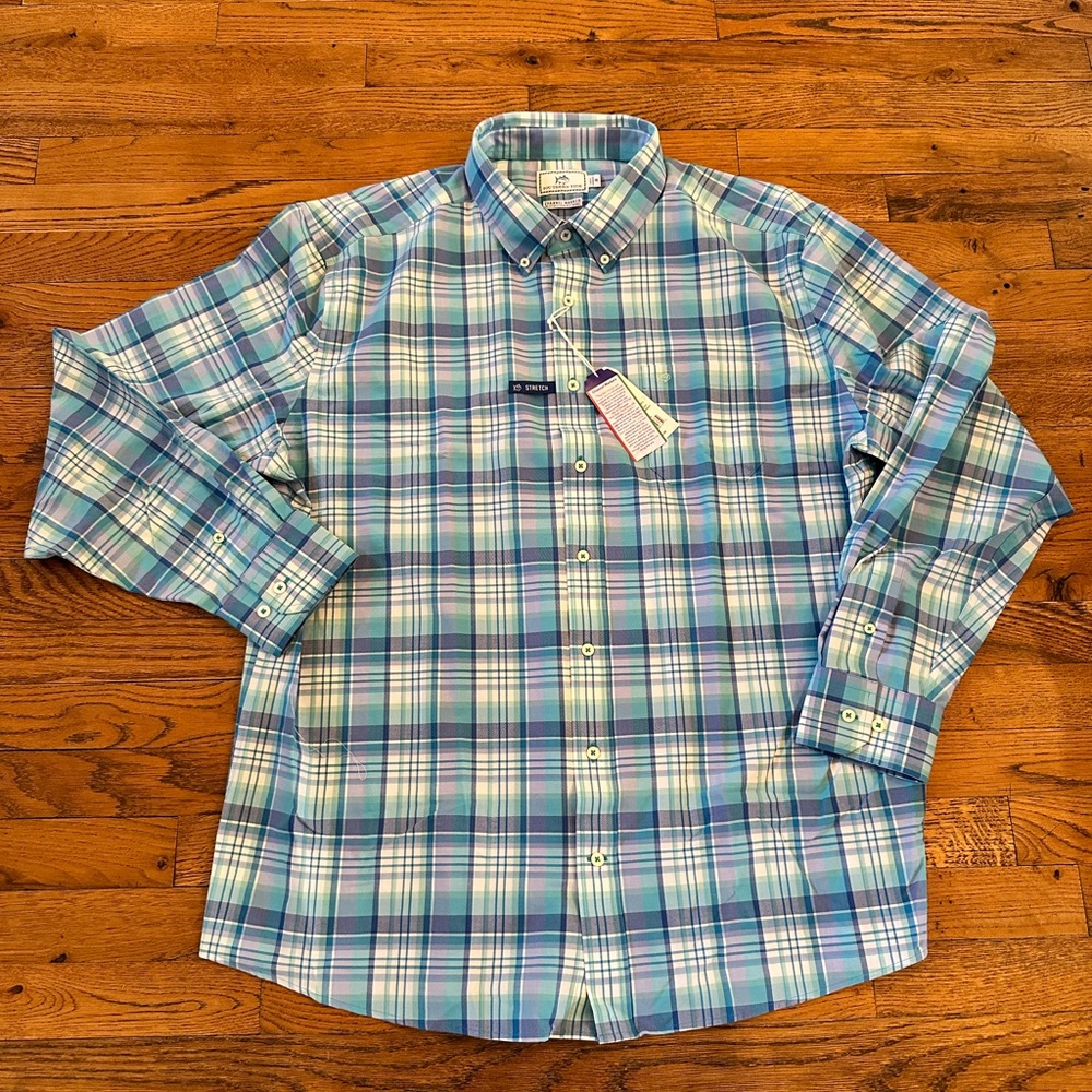 Southern Tide NWT XXL Channel Marker LS Plaid Shirt
